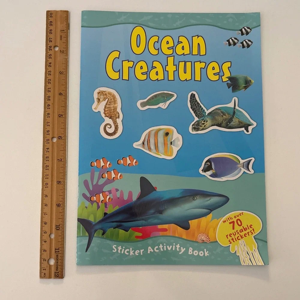 Ocean‎ Creatures Sticker Activity Book Over 70 Reusable Stickers Kids Sharks